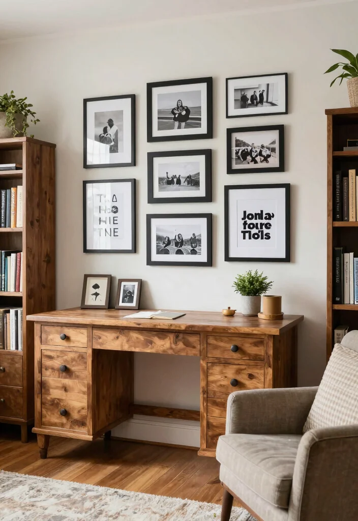 14 Farmhouse Office Ideas with Cozy Rustic Charm 8. Personal Touches 0