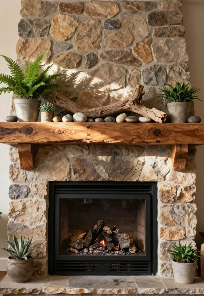 14 Fireplace Decor Ideas for Living Rooms That Feel Finished 1. Embrace Natural Elements 0