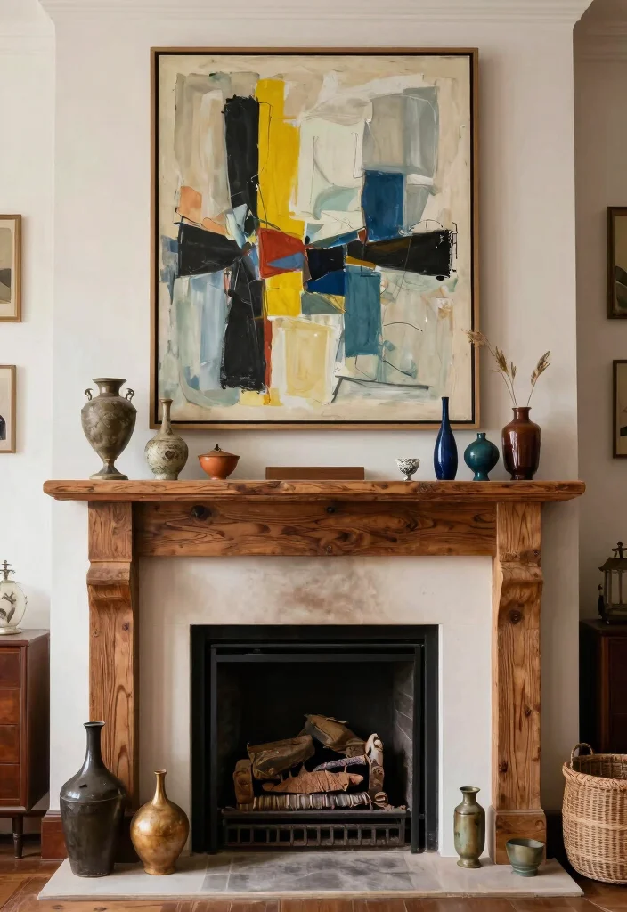 14 Fireplace Decor Ideas for Living Rooms That Feel Finished 12. Mix and Match Styles 0