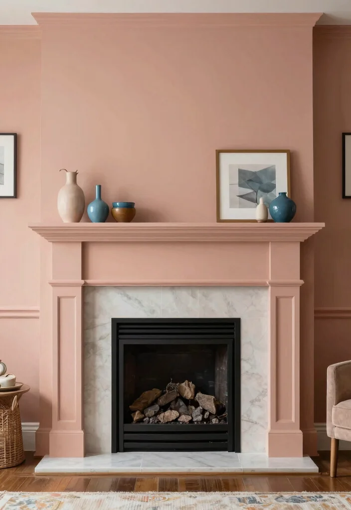 14 Fireplace Decor Ideas for Living Rooms That Feel Finished 13. Consider Color Coordination 0