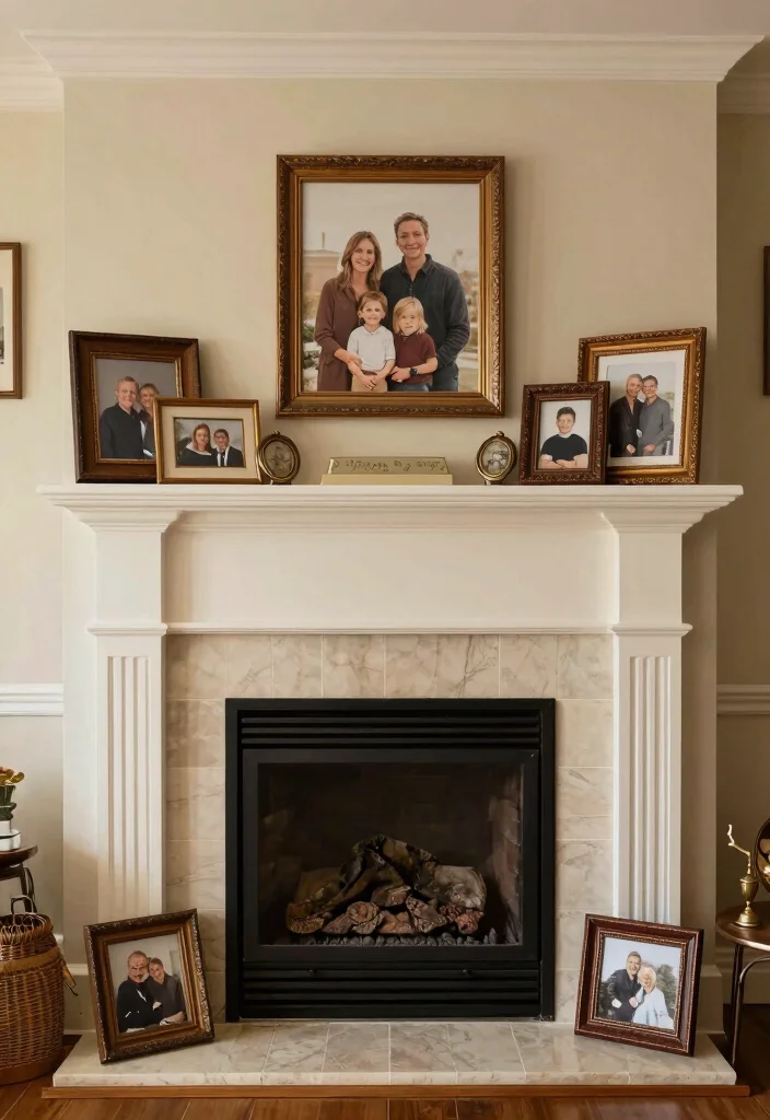 14 Fireplace Decor Ideas for Living Rooms That Feel Finished 14. Personal Touches 0