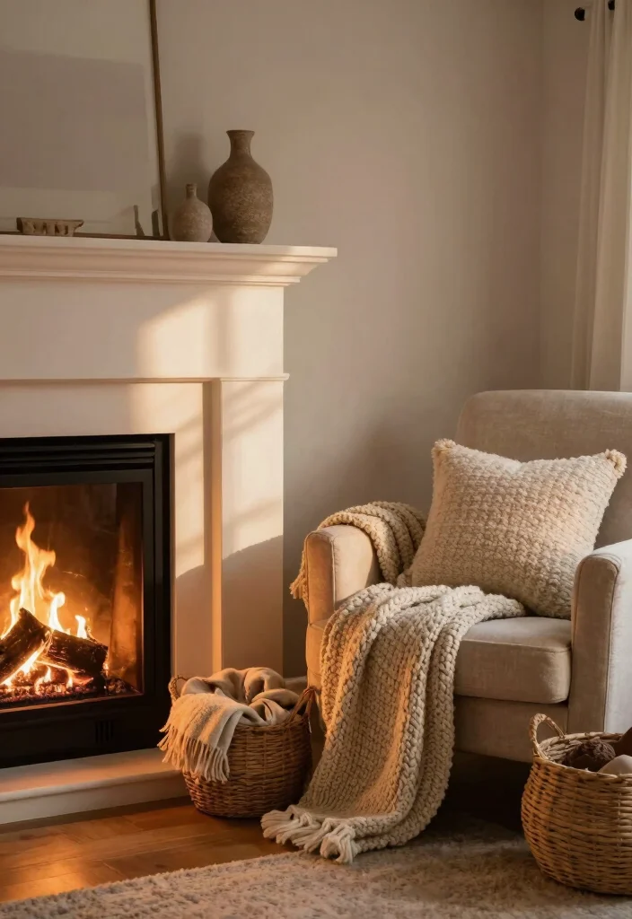 14 French Country Fireplace Ideas with Warm Rustic Details 11. Textured Accessories 0