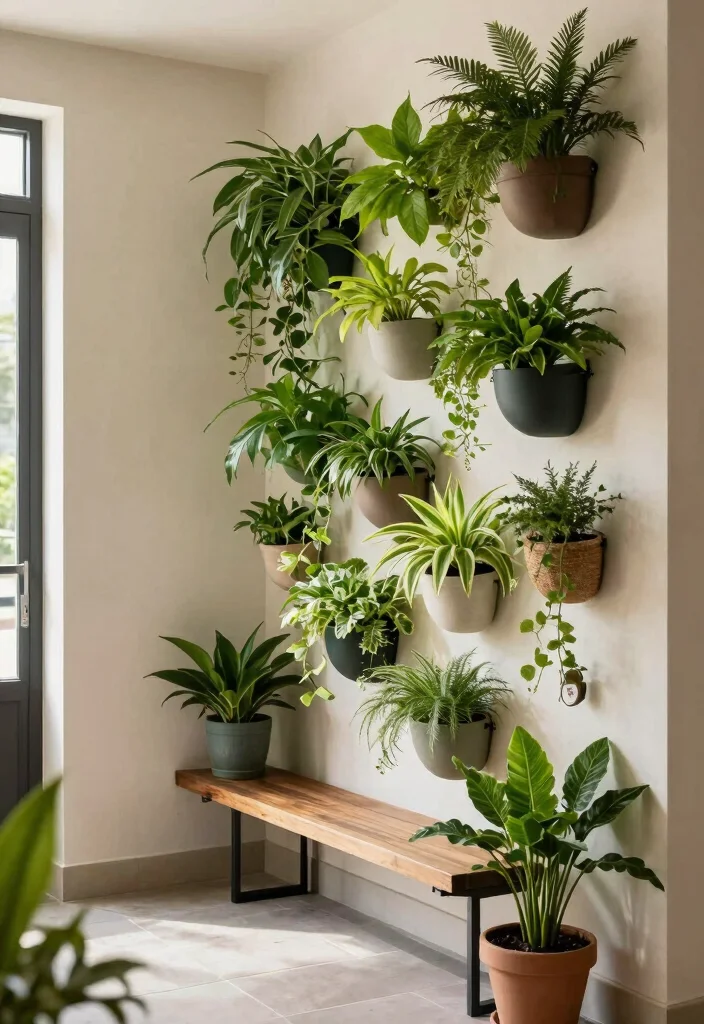 14 Functional Entryway Ideas for Busy Households 51 14 Functional Entryway Ideas for Busy Households 11. Vertical Gardens 0