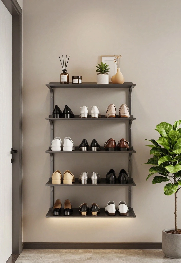 14 Functional Entryway Ideas for Busy Households 53 14 Functional Entryway Ideas for Busy Households 13. Floating Shoe Racks 0