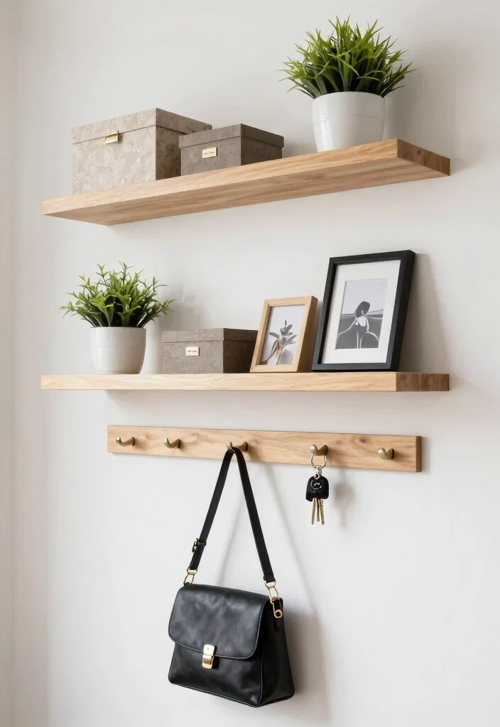 14 Functional Entryway Ideas for Busy Households 2 14 Functional Entryway Ideas for Busy Households 2. Wall Mounted Shelves 0