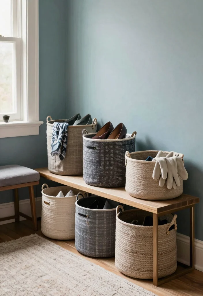 14 Functional Entryway Ideas for Busy Households 13 14 Functional Entryway Ideas for Busy Households 3. Stylish Storage Baskets 0
