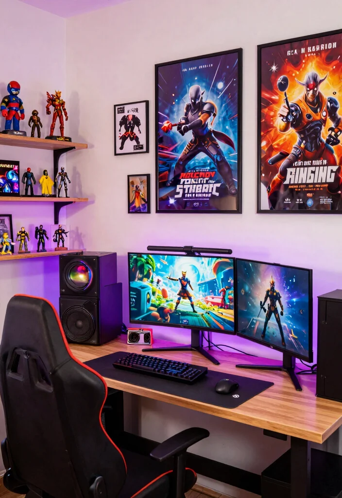 14 Gamer Office Ideas with Immersive Setup Vibes 3 14 Gamer Office Ideas with Immersive Setup Vibes 3. Themed Decor that Reflects Your Style 0