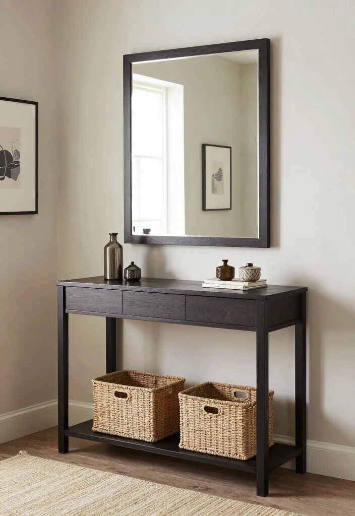 14 Home Foyer Ideas Entryway That Feel Polished and Inviting 4 14 Home Foyer Ideas Entryway That Feel Polished and Inviting 4. Functional Furniture 0