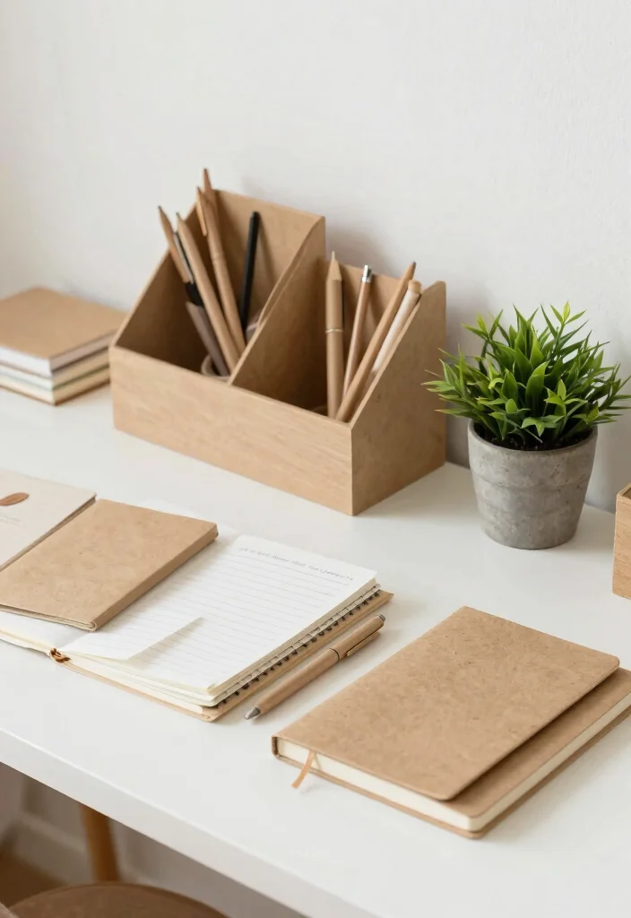 14 Home Office Decorating Ideas for a Finished Look 13. Use Sustainable Stationery 0