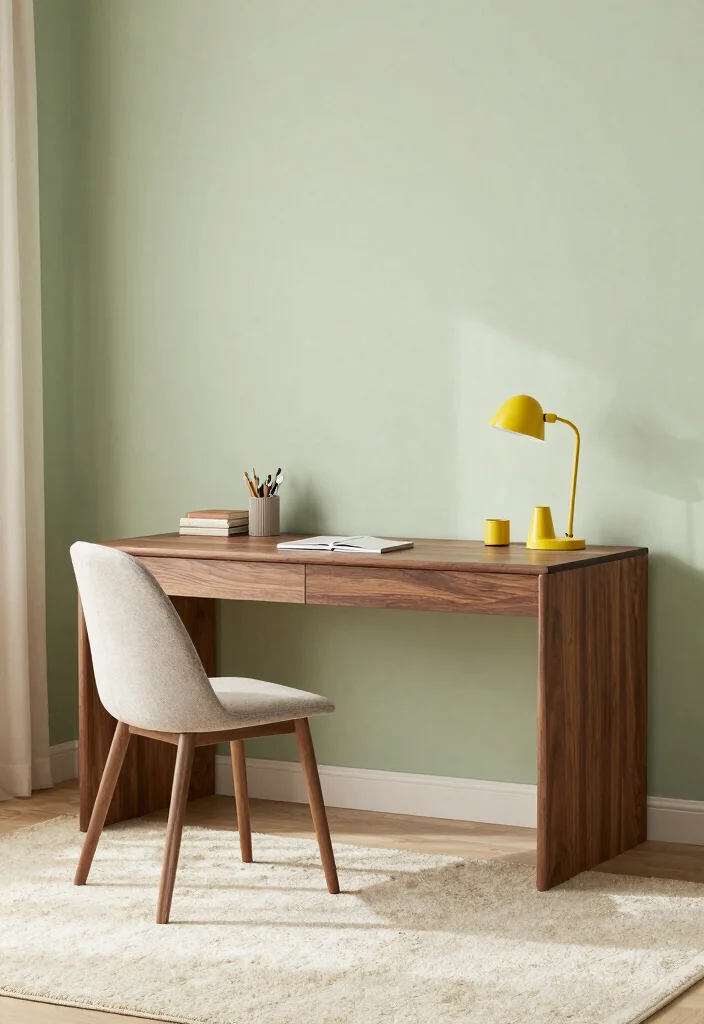 14 Home Office Decorating Ideas for a Finished Look 4. Create a Focused Color Palette 0