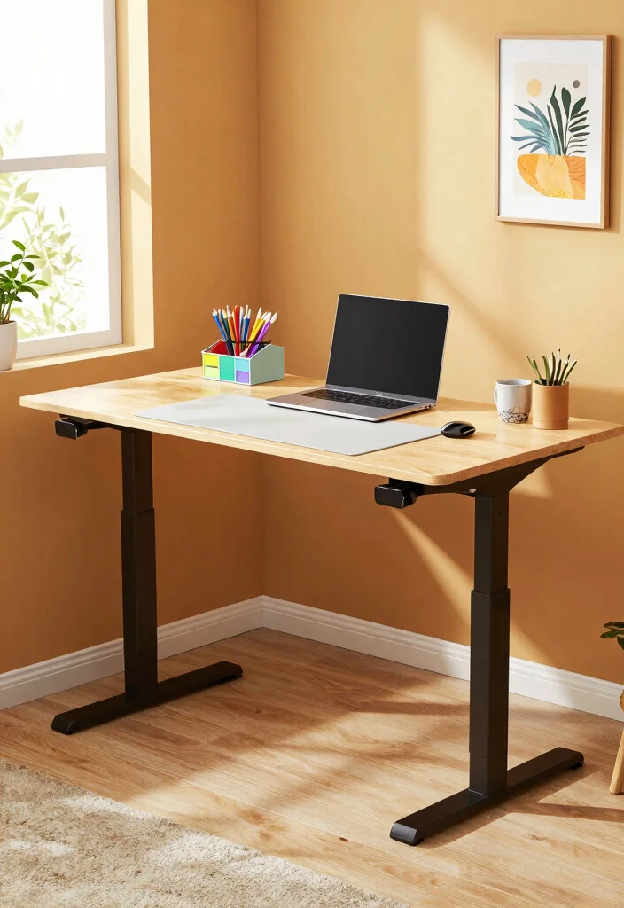 14 Home Office Standing Desk Ideas for Healthier Workdays 50 14 Home Office Standing Desk Ideas for Healthier Workdays 10. Multi Functional Standing Desk 0