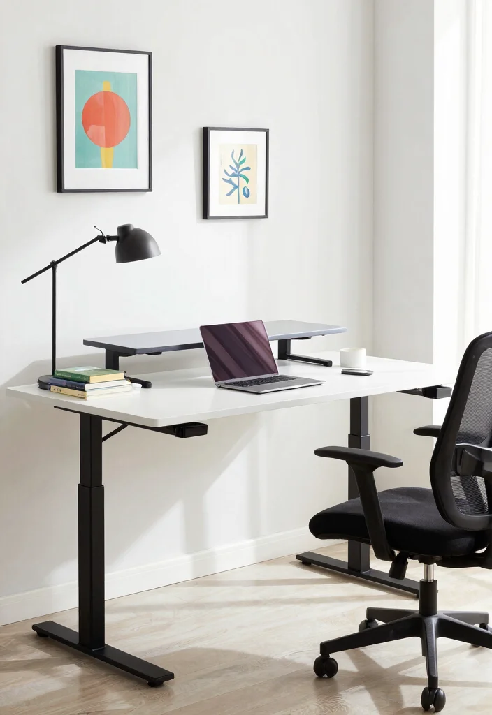 14 Home Office Standing Desk Ideas for Healthier Workdays 4 14 Home Office Standing Desk Ideas for Healthier Workdays 4. Dual Height Desk Solution 0