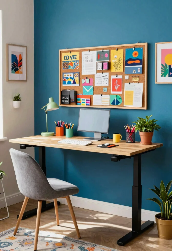 14 Home Office Standing Desk Ideas for Healthier Workdays 37 14 Home Office Standing Desk Ideas for Healthier Workdays 7. Artful Standing Desk Setup 0