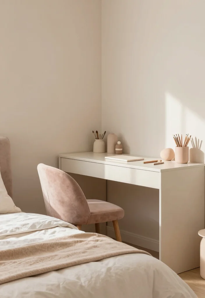 14 Home Office in Bedroom Ideas That Feel Separate 25 14 Home Office in Bedroom Ideas That Feel Separate 5. Color Coordination 0