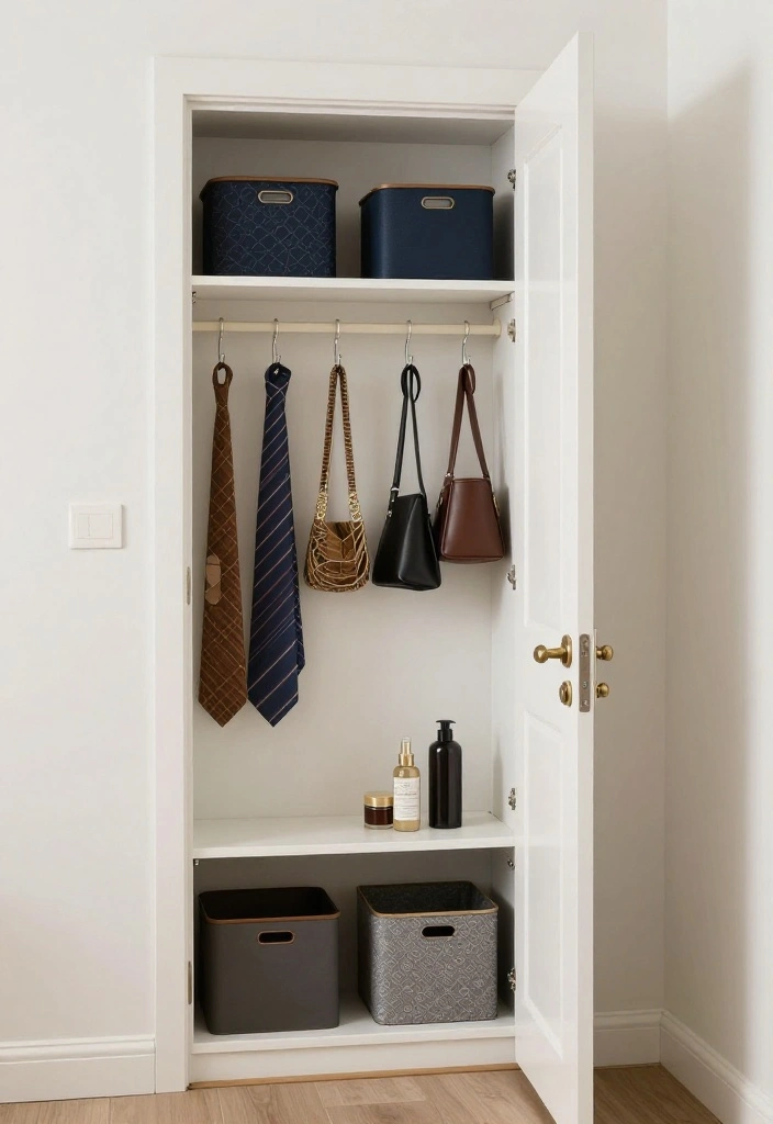 14 Ideas Para Closet Pequeños for Small Rooms That Feel Organized 61 14 Ideas Para Closet Pequeos for Small Rooms That Feel Organized 11. Make Use of the Closet Door 0