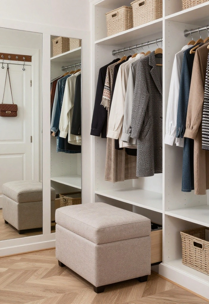 14 Ideas Para Closet Pequeños for Small Rooms That Feel Organized 13 14 Ideas Para Closet Pequeos for Small Rooms That Feel Organized 3. Choose Multifunctional Furniture 0