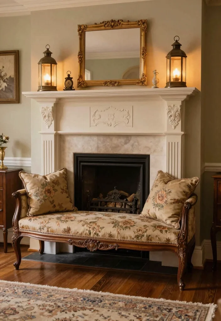 14 Inglenook Fireplace Ideas with Built In Cozy Seating 13 14 Inglenook Fireplace Ideas with Built In Cozy Seating 3. Vintage Charm with Antique Inspired Seating 0