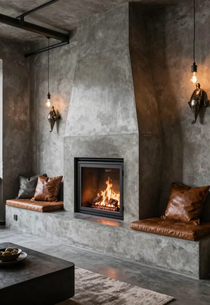 14 Inglenook Fireplace Ideas with Built In Cozy Seating 25 14 Inglenook Fireplace Ideas with Built In Cozy Seating 5. Industrial Chic with Metal Accents 0
