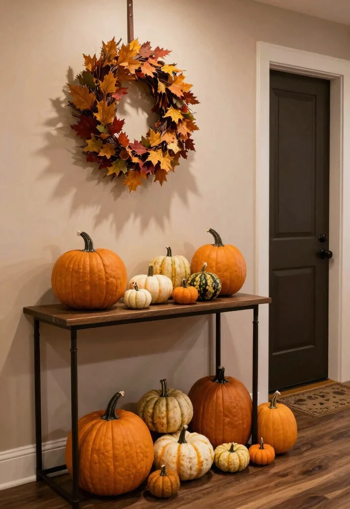 14 Large Foyer Entryway Ideas with Grand First Impressions 13. Seasonal Decor 0