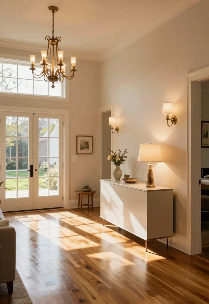 14 Large Foyer Entryway Ideas with Grand First Impressions 4. Layered Lighting 0