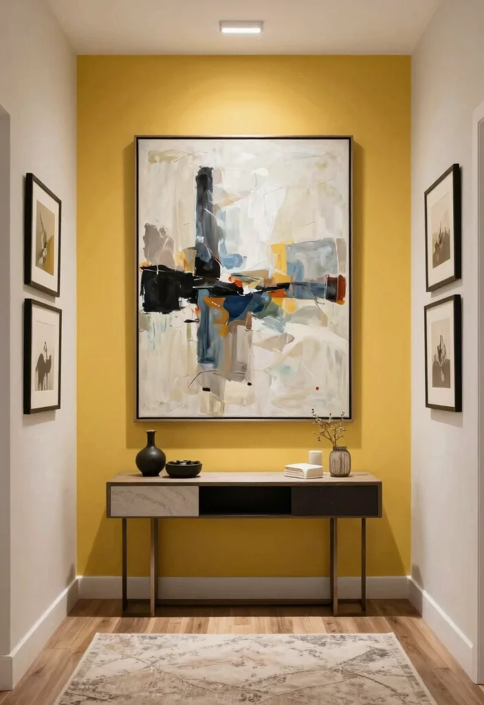 14 Large Foyer Entryway Ideas with Grand First Impressions 6. Art as a Focal Point 0