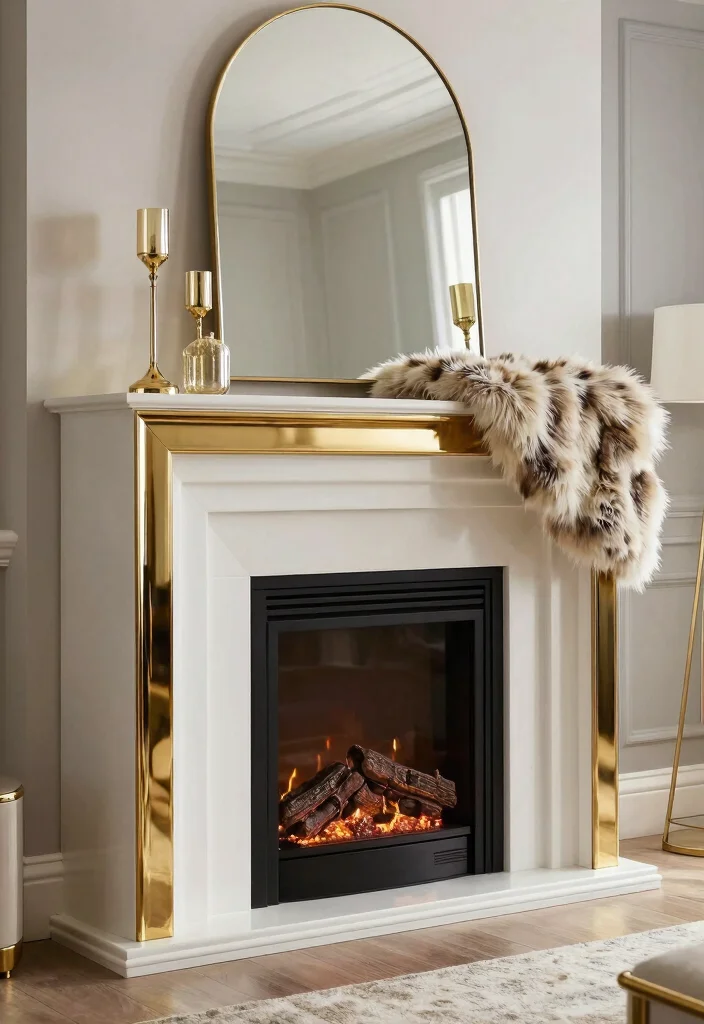 14 Mantle Decorating Ideas for Every Season 10. Modern Glam 0