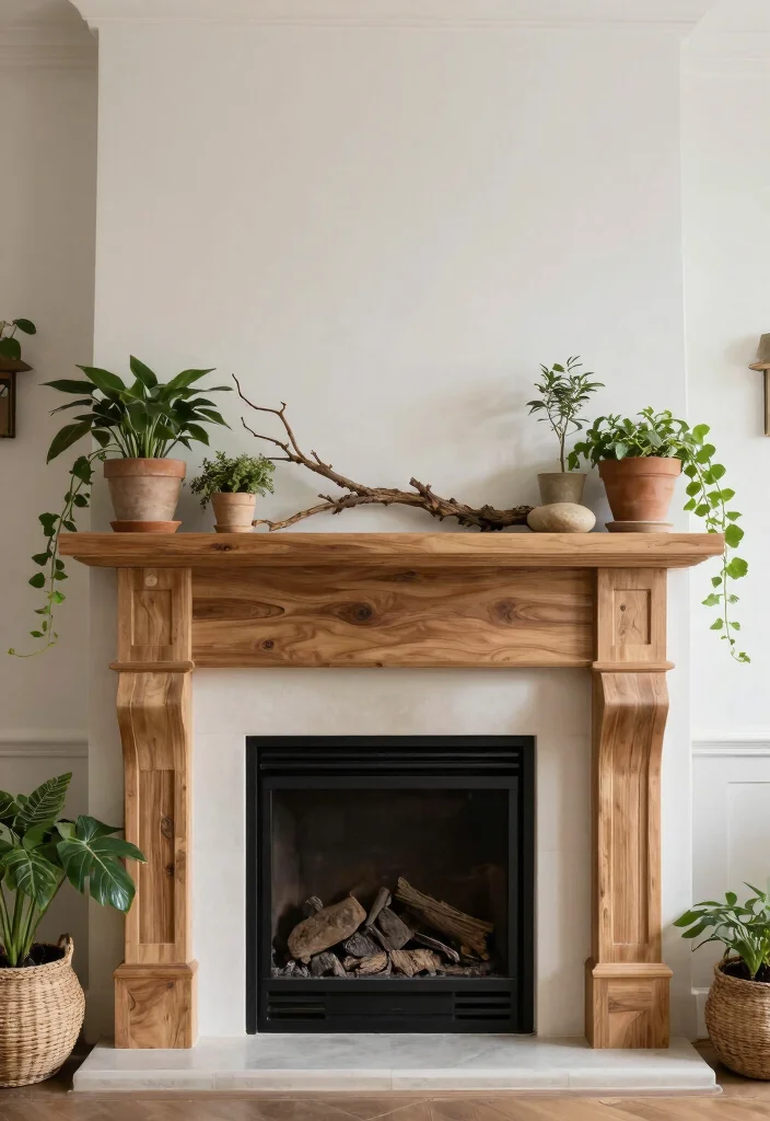 14 Mantle Decorating Ideas for Every Season 11. Nature Inspired 0
