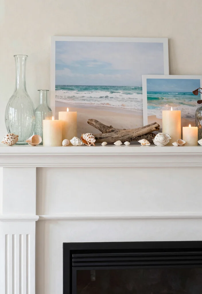 14 Mantle Decorating Ideas for Every Season 4. Summer Beach Retreat 0