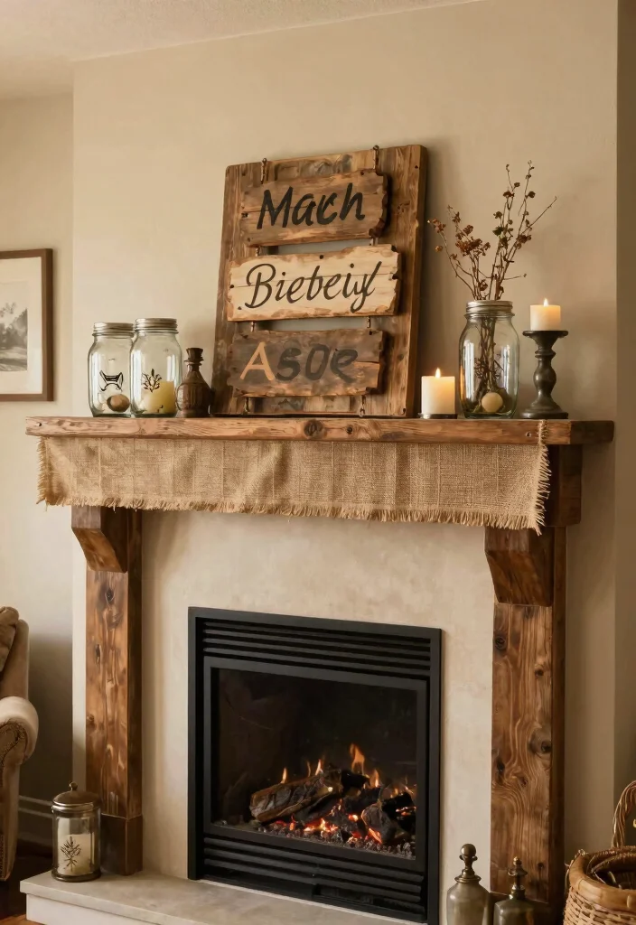 14 Mantle Decorating Ideas for Every Season 9. Rustic Farmhouse 0