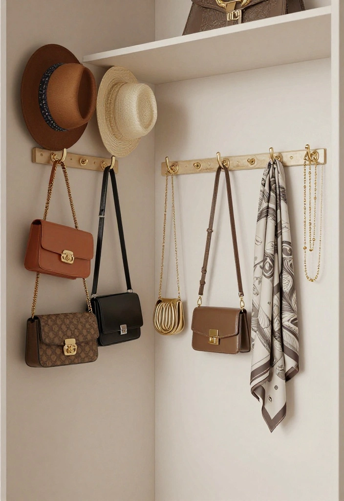 14 Mini Walk-In Closet Ideas for Small Spaces with Smart Layouts 41 14 Mini Walk In Closet Ideas for Small Spaces with Smart Layouts 11. Hooks and Racks for Accessories 0