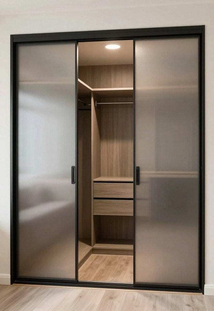 14 Mini Walk-In Closet Ideas for Small Spaces with Smart Layouts 28 14 Mini Walk In Closet Ideas for Small Spaces with Smart Layouts 8. Sliding Doors for Space Efficiency 0