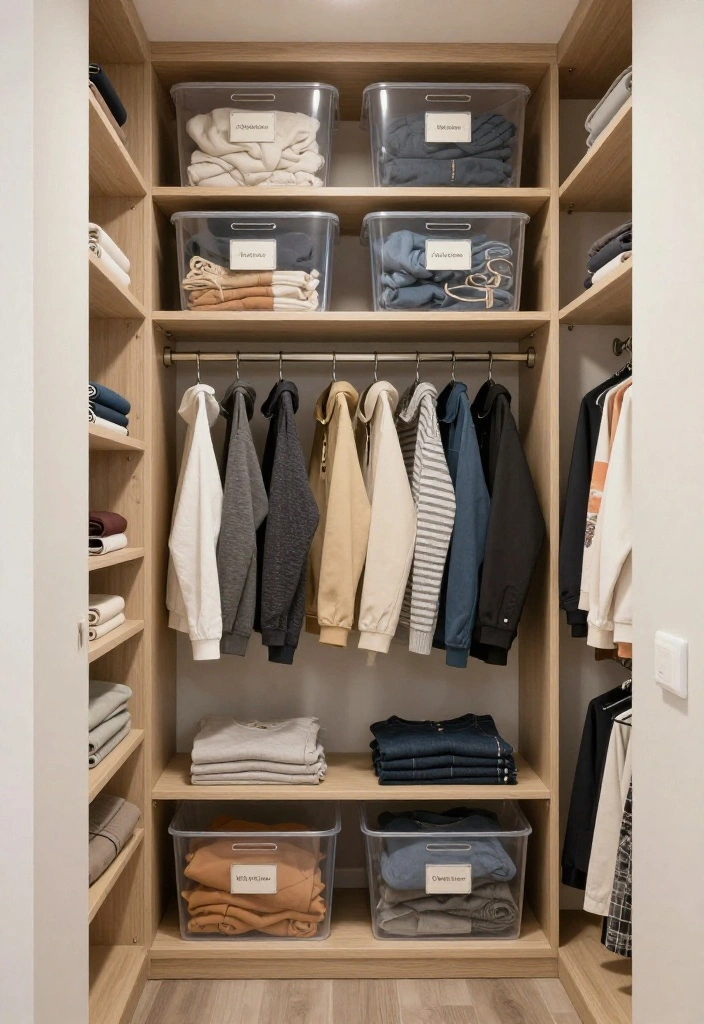 14 Mini Walk-In Closet Ideas for Small Spaces with Smart Layouts 29 14 Mini Walk In Closet Ideas for Small Spaces with Smart Layouts 9. Seasonal Rotation Storage 0