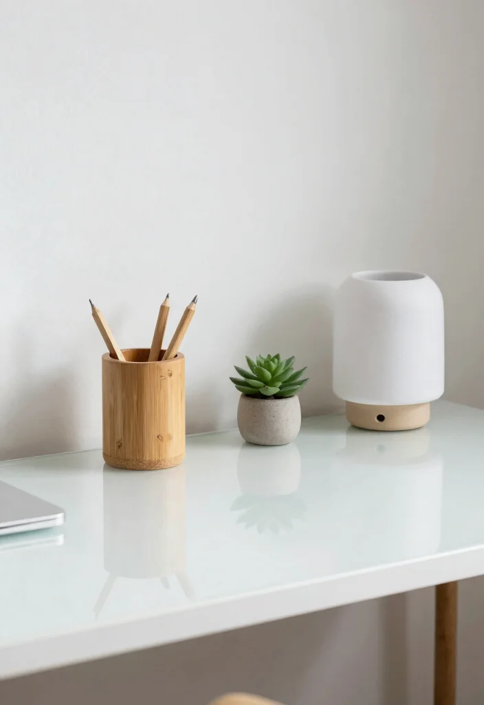 14 Minimalist Home Office Ideas with Clean Visual Calm 25 14 Minimalist Home Office Ideas with Clean Visual Calm 5. Minimal Desk Accessories 0