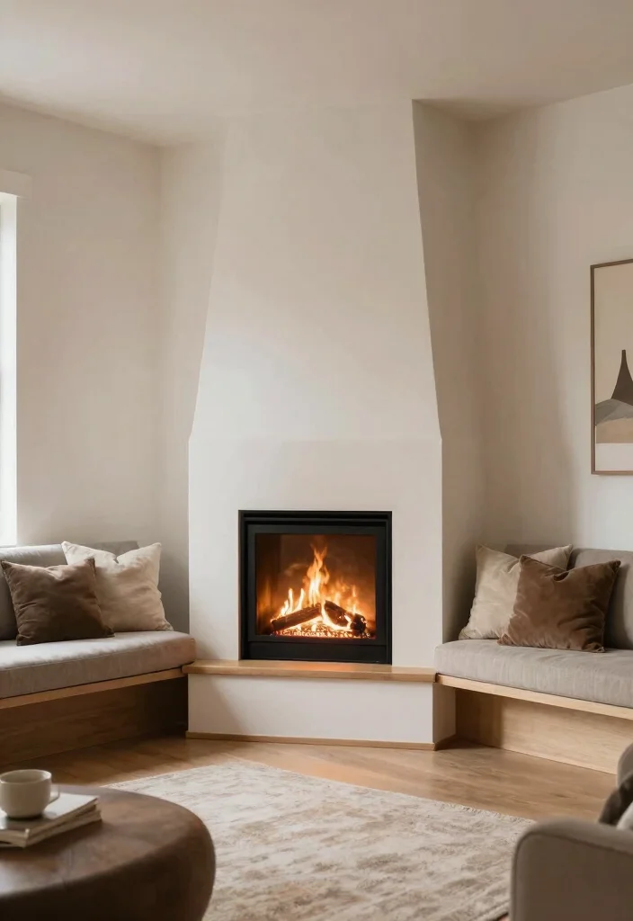 14 Modern Corner Fireplace Ideas for Clean Contemporary Homes 13. Multi Functional Fireplaces 0