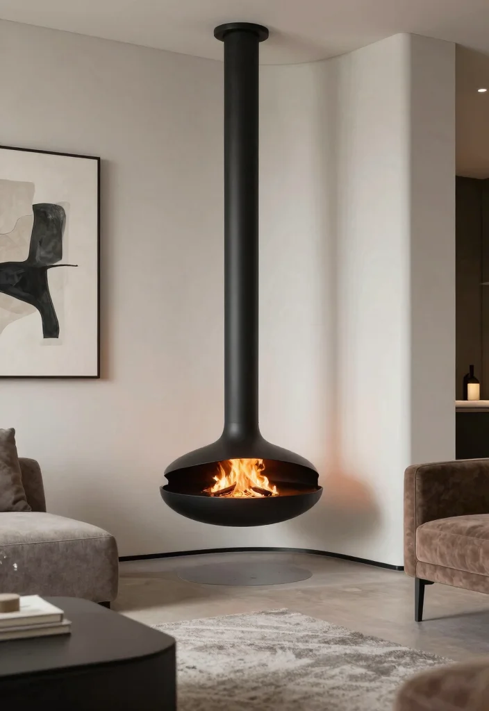 14 Modern Corner Fireplace Ideas for Clean Contemporary Homes 5. Floating Fireplaces 0