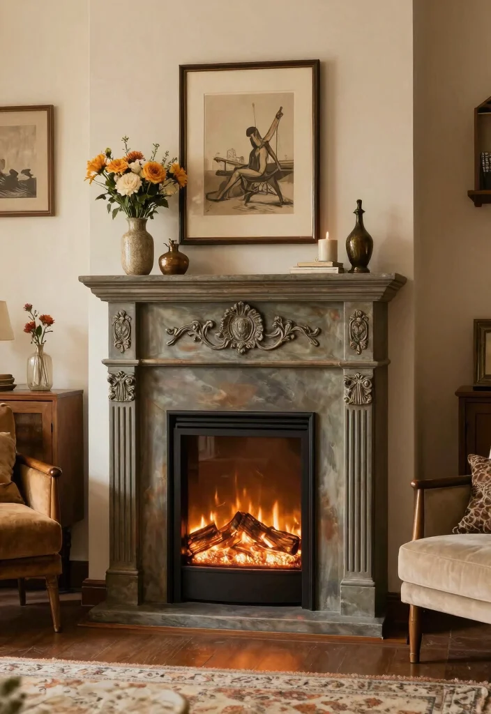 14 Modern Corner Fireplace Ideas for Clean Contemporary Homes 9. Vintage Inspired Corner Fireplaces 0