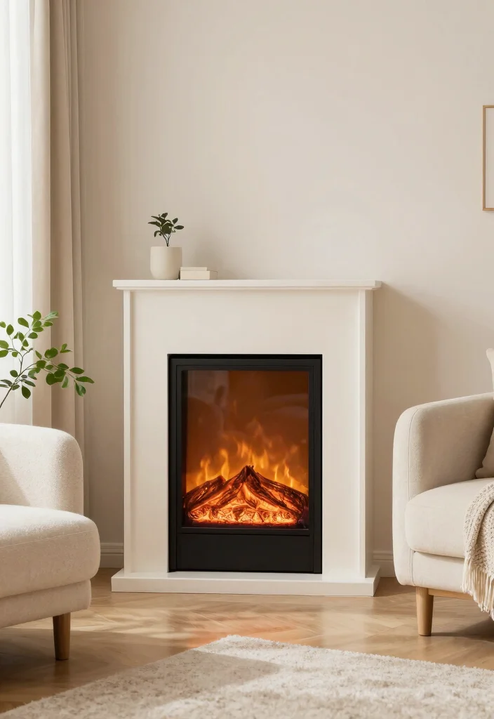 14 Modern Electric Fireplace Ideas for Sleek Interiors 11. Compact Electric Fireplaces 0