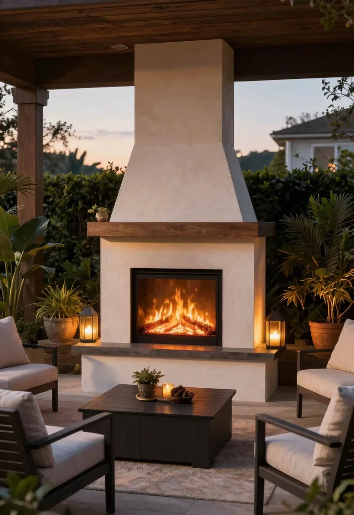 14 Modern Electric Fireplace Ideas for Sleek Interiors 12. IndoorOutdoor Electric Fireplaces 0