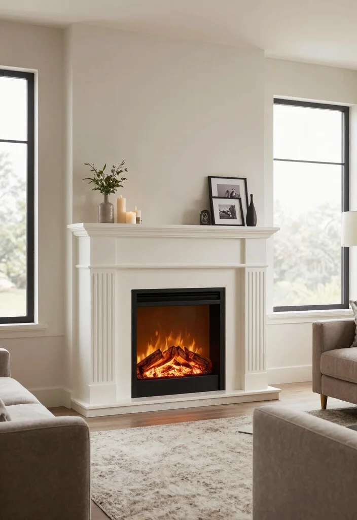 14 Modern Electric Fireplace Ideas for Sleek Interiors 5. Electric Fireplaces with Decorative Mantels 0