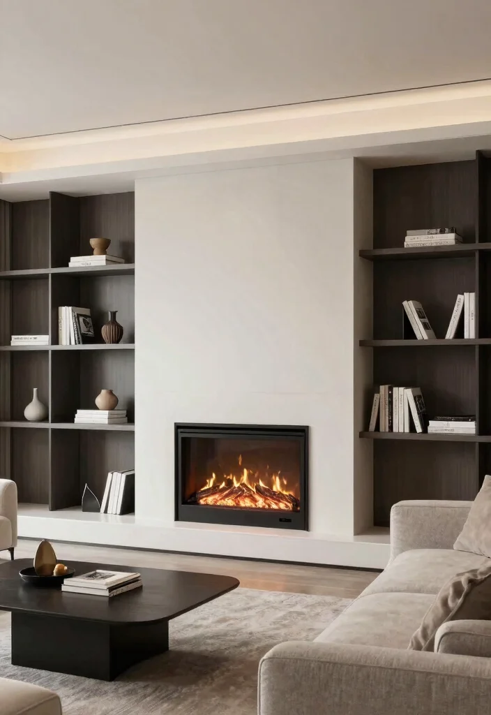 14 Modern Gas Fireplace Ideas with Minimal Design 41 14 Modern Gas Fireplace Ideas with Minimal Design 11. Integrated Fireplaces in Furniture 0