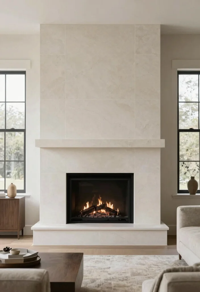 14 Modern Gas Fireplace Ideas with Minimal Design 52 14 Modern Gas Fireplace Ideas with Minimal Design 12. Minimalist Stone Fireplaces 0