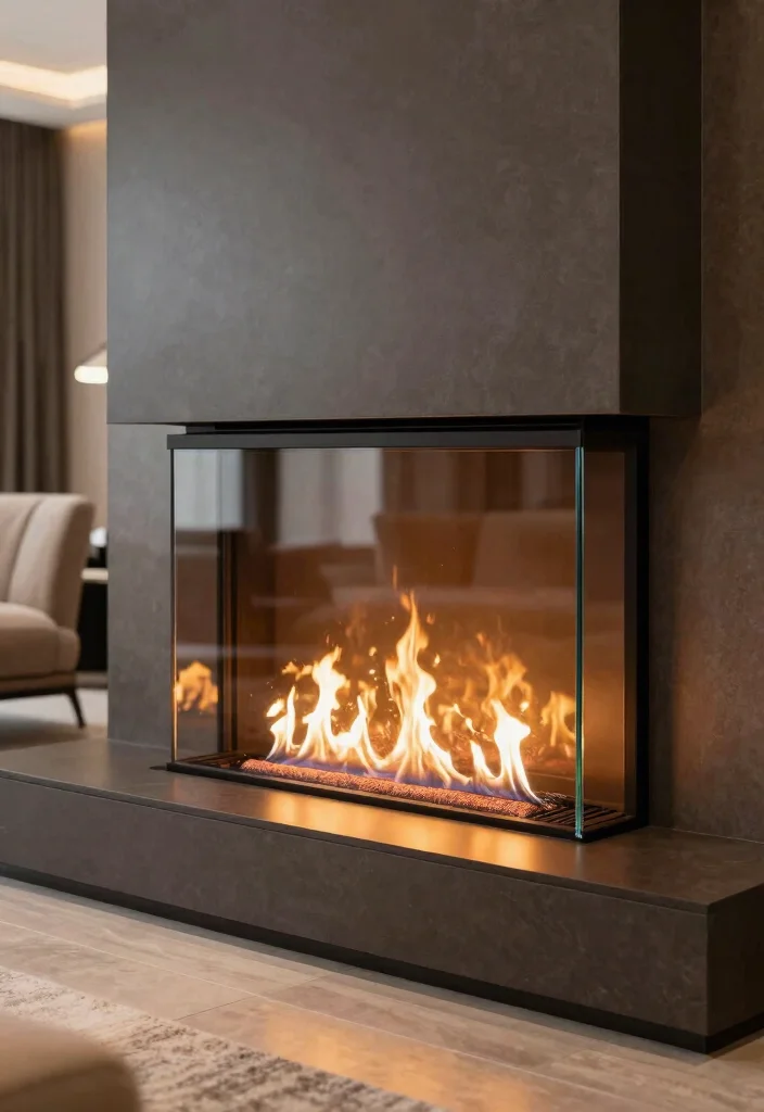 14 Modern Gas Fireplace Ideas with Minimal Design 63 14 Modern Gas Fireplace Ideas with Minimal Design 13. Glass Enclosed Fireplaces 0