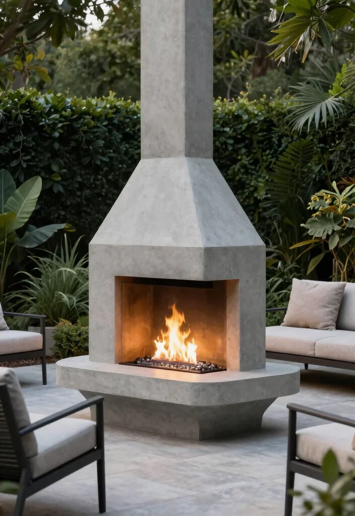 14 Modern Gas Fireplace Ideas with Minimal Design 14 14 Modern Gas Fireplace Ideas with Minimal Design 4. Outdoor Gas Fireplaces 0