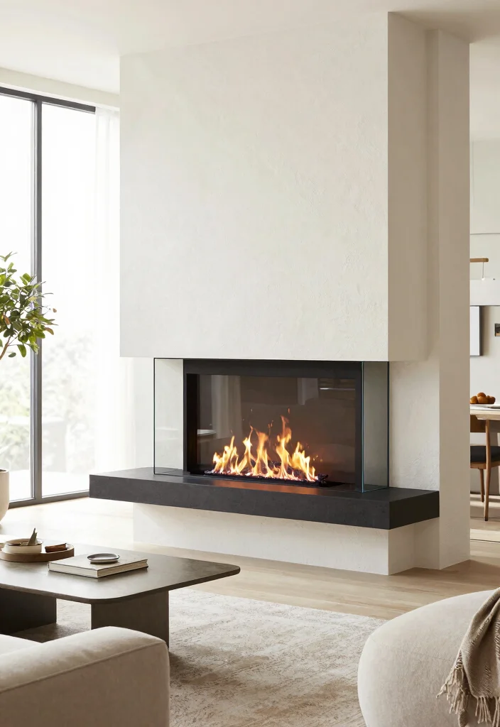 14 Modern Gas Fireplace Ideas with Minimal Design 26 14 Modern Gas Fireplace Ideas with Minimal Design 6. Floating Fireplaces 0