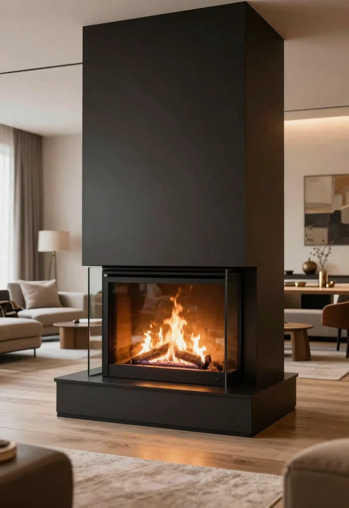14 Modern Gas Fireplace Ideas with Minimal Design 28 14 Modern Gas Fireplace Ideas with Minimal Design 8. Multi Sided Fireplaces 0