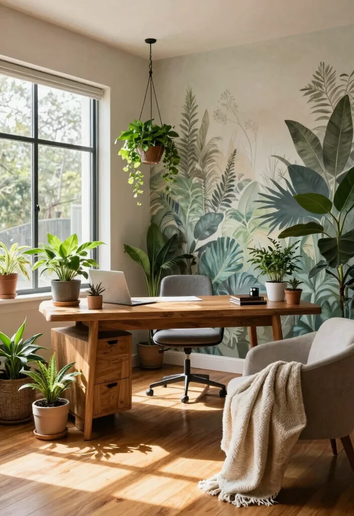 14 Modern Home Office Ideas with Clean Functional Layouts 1. Biophilic Design Nature Inspired Workspaces 0