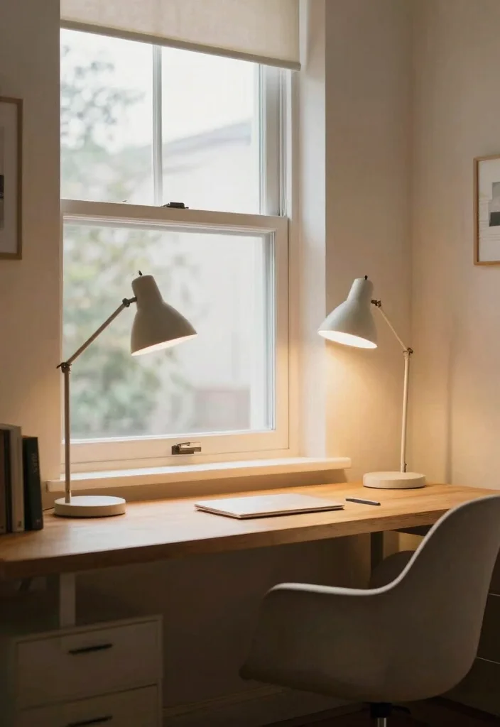 14 Modern Home Office Ideas with Clean Functional Layouts 12. Adequate Lighting Brighten Your Space 0