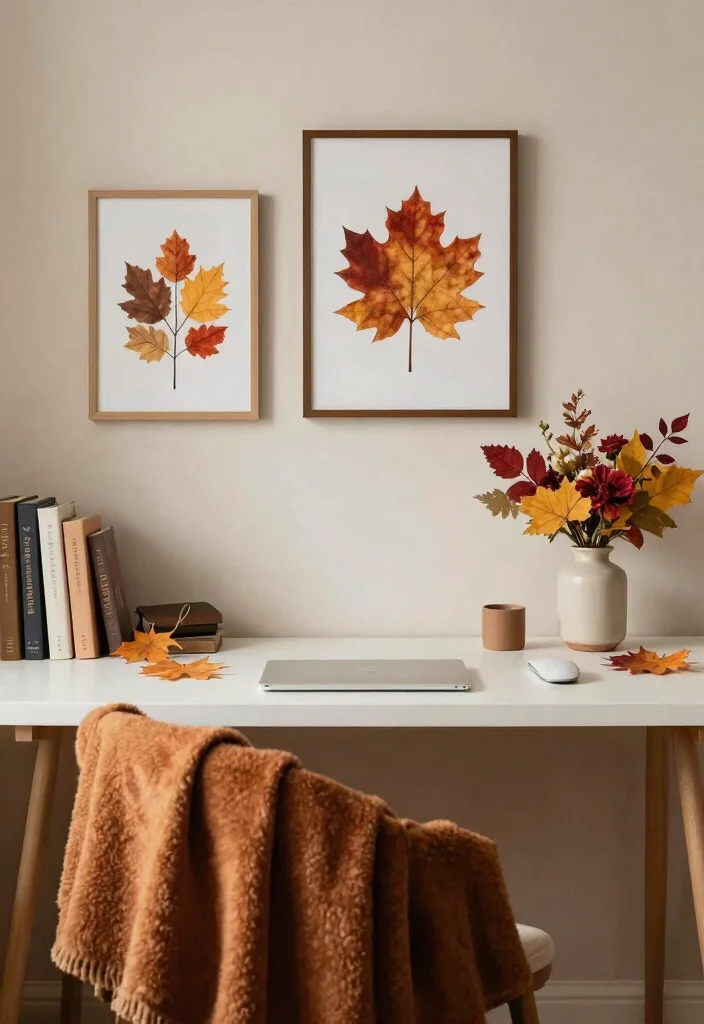 14 Modern Home Office Ideas with Clean Functional Layouts 14. Seasonal Decor Keeping It Fresh 0