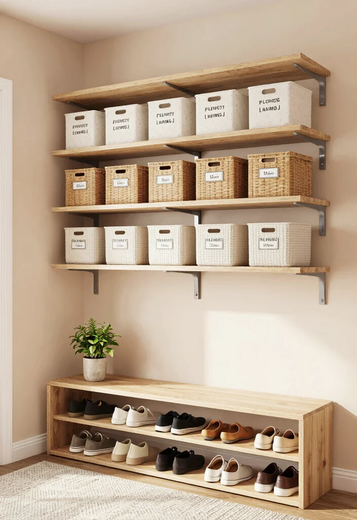 14 Mudroom Entryway Garage Ideas for High Traffic Homes 1. Optimize Vertical Space with Shelving 0