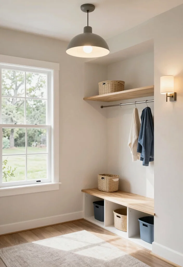 14 Mudroom Entryway Garage Ideas for High Traffic Homes 10. Smart Lighting Solutions 0